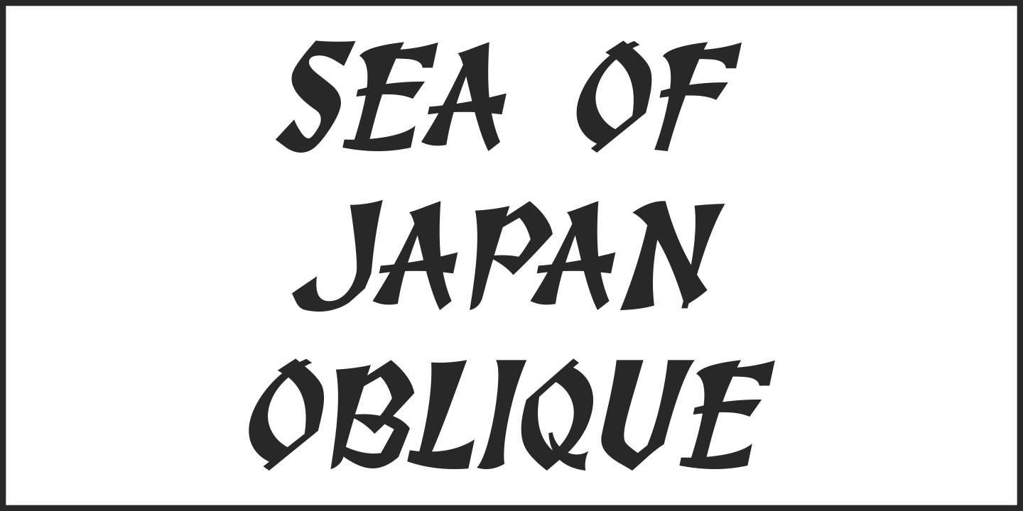 Пример шрифта Sea of Japan JNL #3